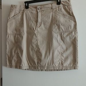 CJ Banks tan skort